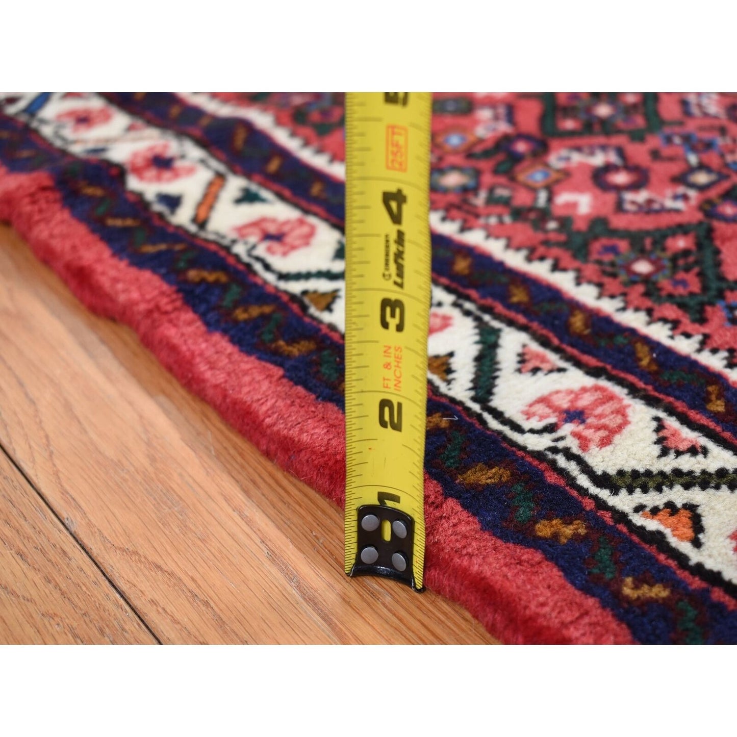 2'6"X10' Red New Zoroastrian Khamadan Design Wool Hand Knotted Runner Rug
