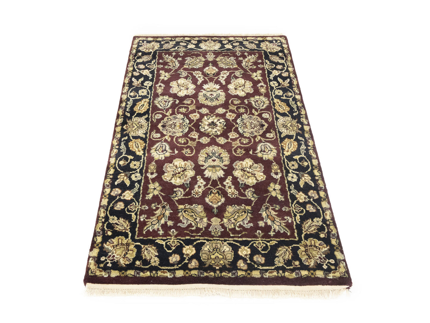 Handmade Agra Jaipur Rug Floral Thick Pile
