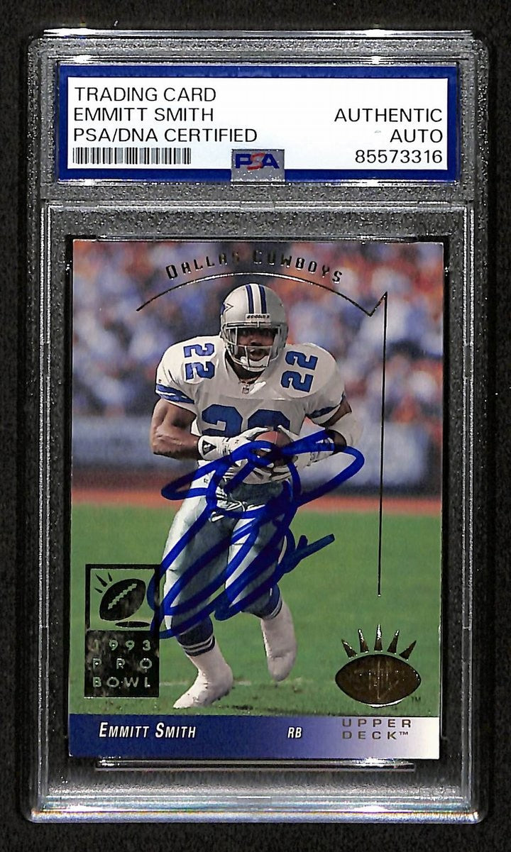 Emitt Smith Hof Signed/Auto On Card 1993 Upper