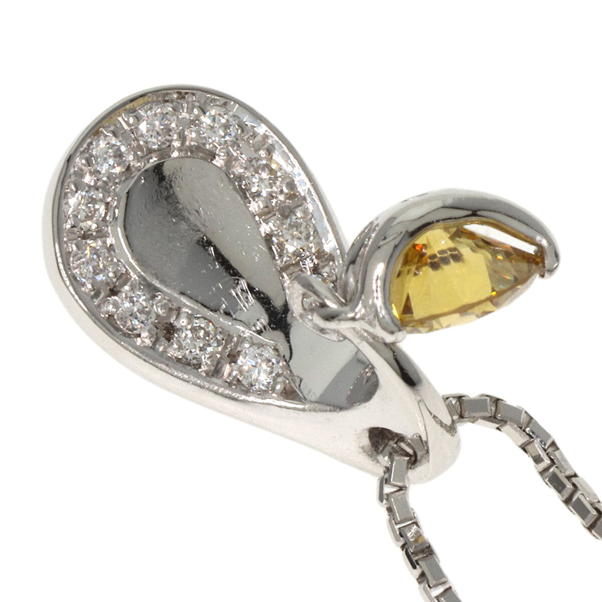 0.423ct Diamond Necklace Platinum PT900 PT850 5.9g