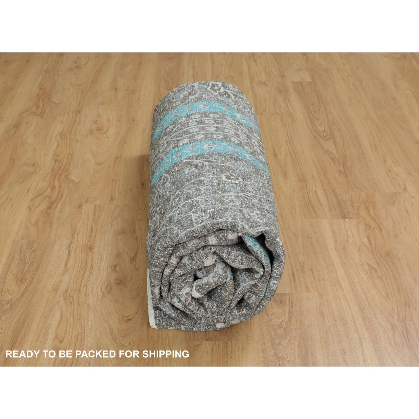 10'X10' Square Cypress Tree Design Silk Withtextured Wool Handknotted Rug