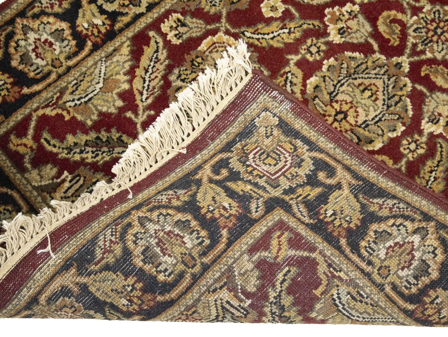 Handmade Agra Jaipur Wool Rug Rare Thick Pile