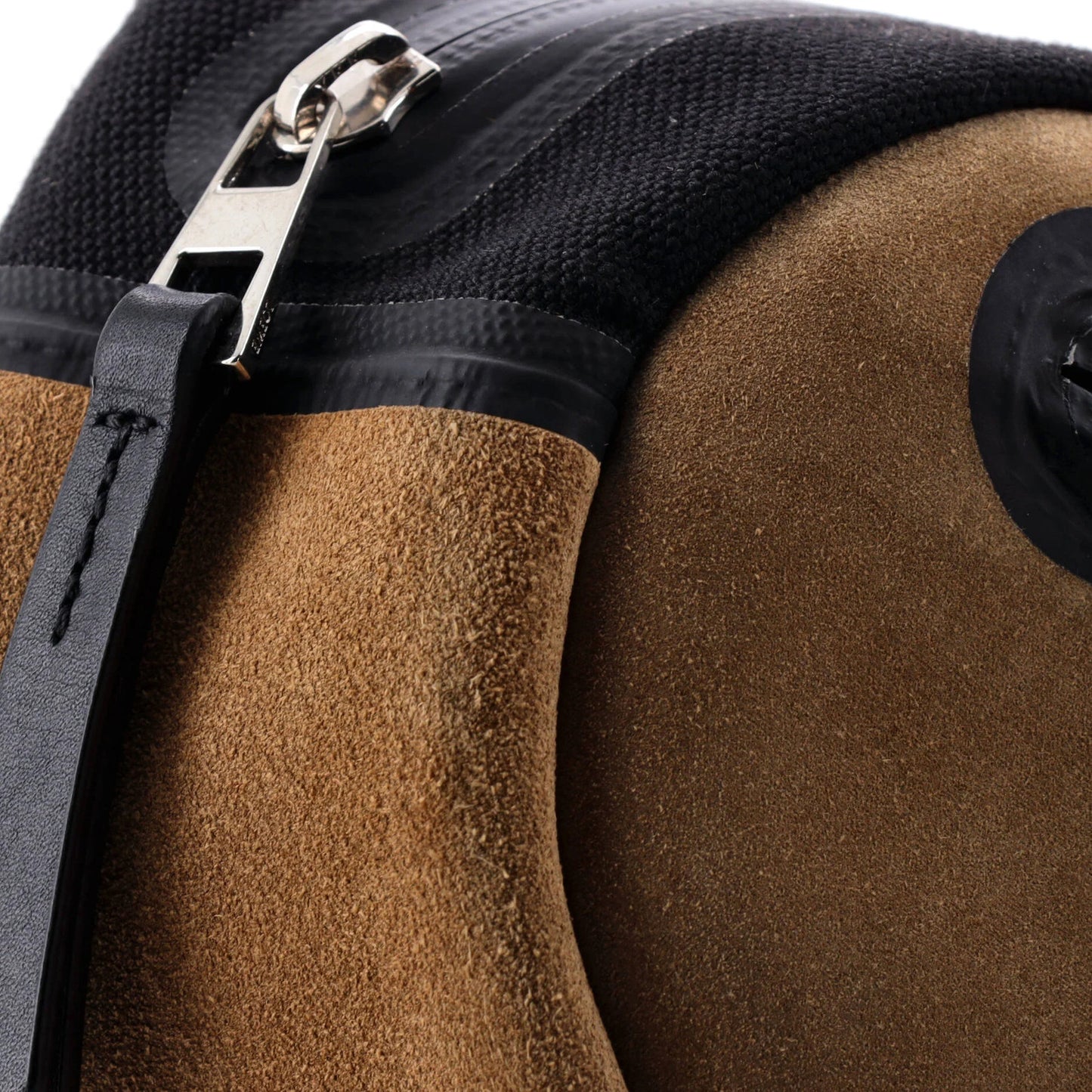 Loewe Round Bum Bag Suede And Nylon Small