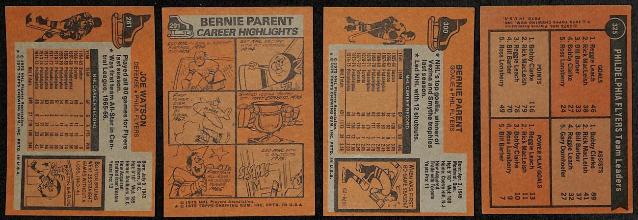 1975-76 Topps Hockey Philadelphia Flyers Team