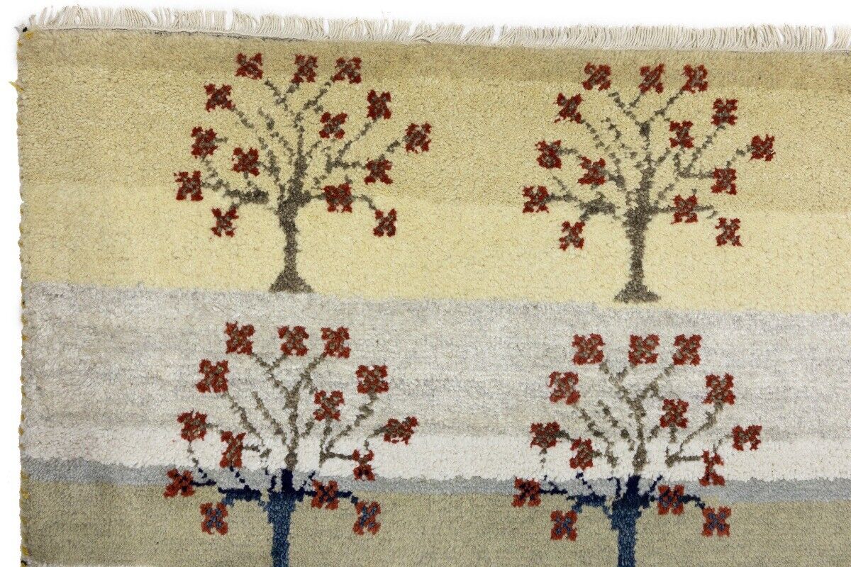 Multicolored Pictorial Tribal Rug Indo-Gabbeh