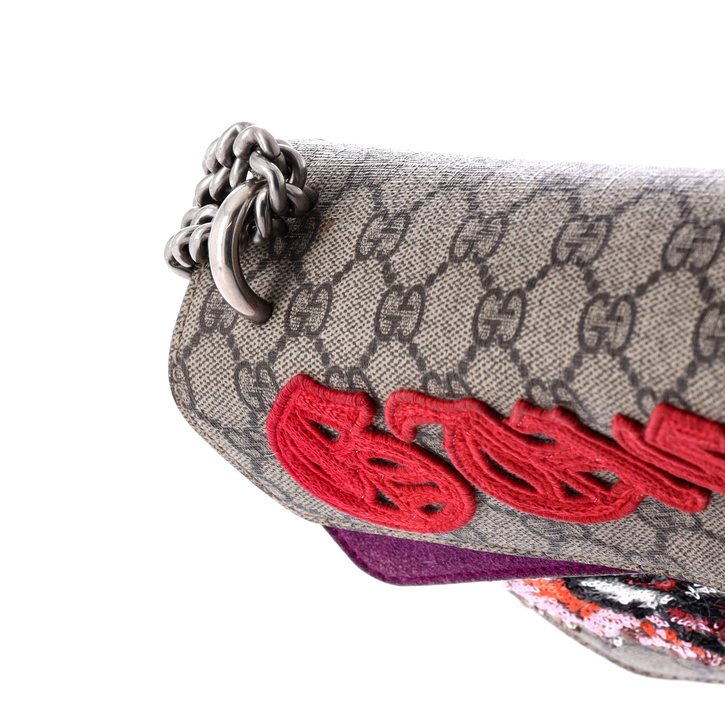 Gucci Dionysus Bag Embroidered Gg Coated Canvas Small