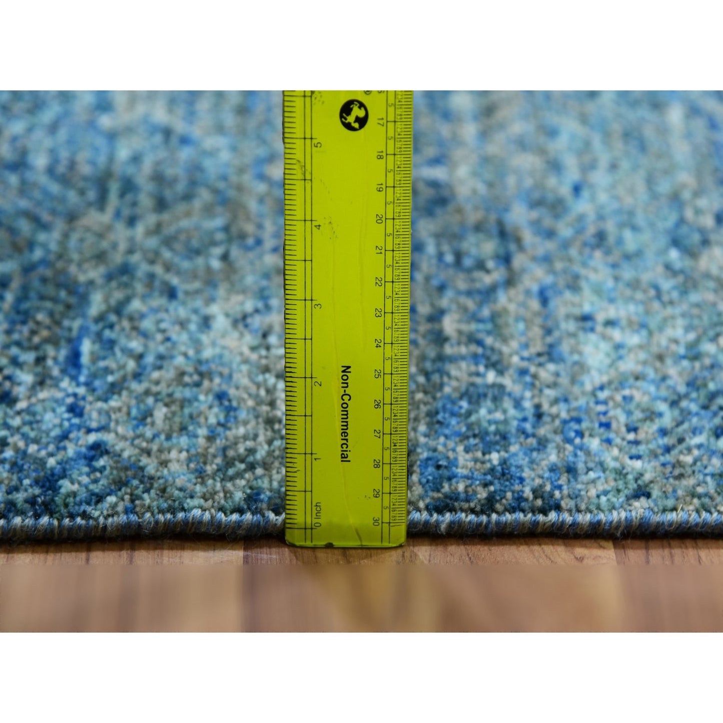 2'6"X12' Green Hand Knotted Kohinoor Herrita Runner Oriental Rug