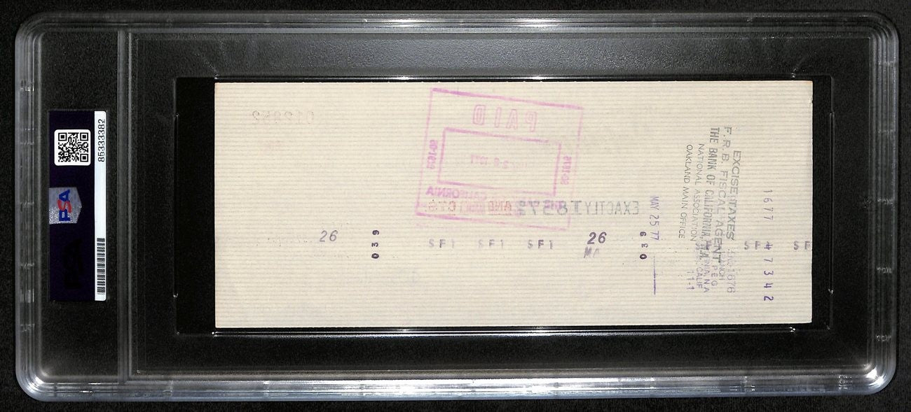 Al Davis Hof Signed/Autographed 8.5X3.5 Bank Check Raiders Psa/Dna 193225