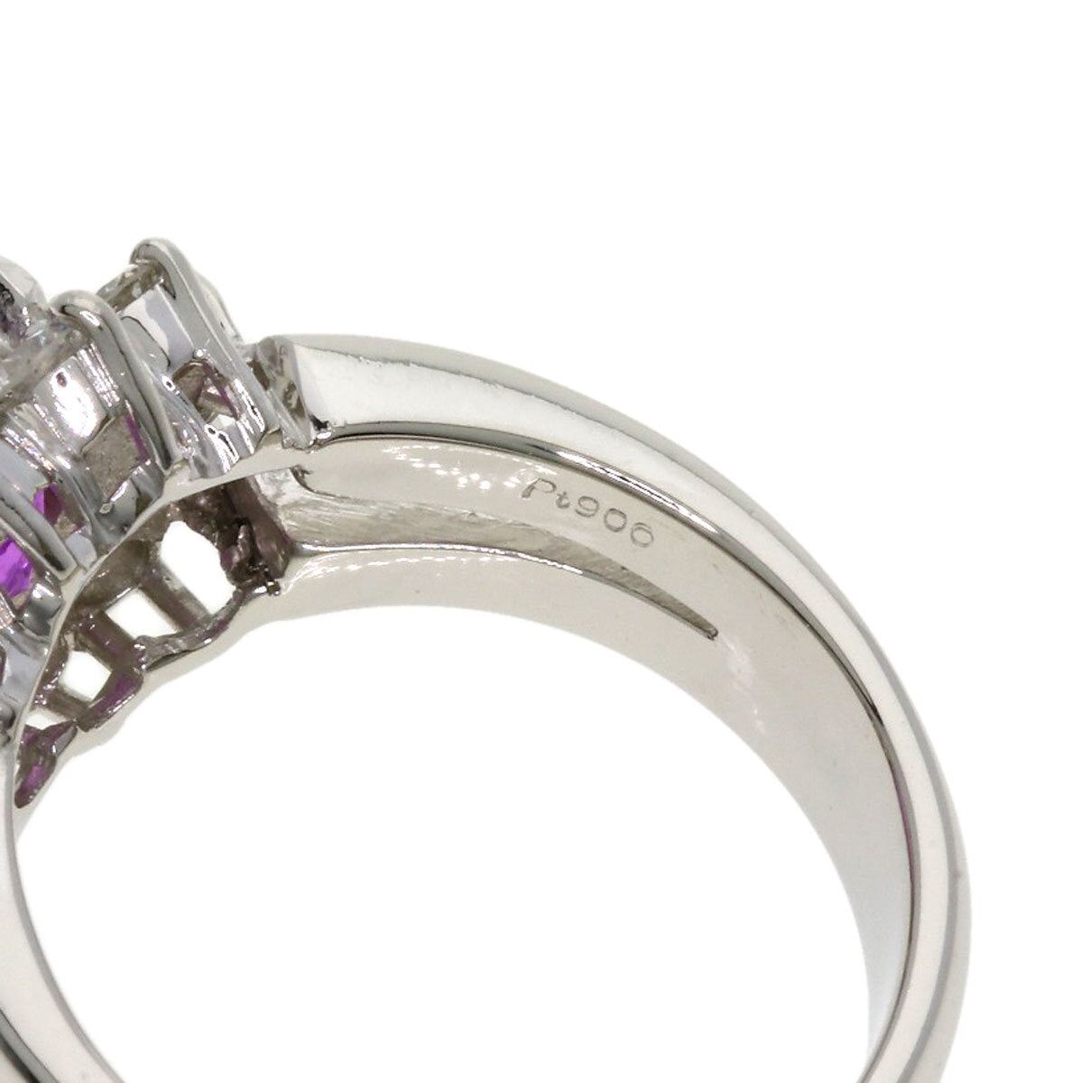 2.17Ct Pink Sapphire Ring Platinum Pt900 11G