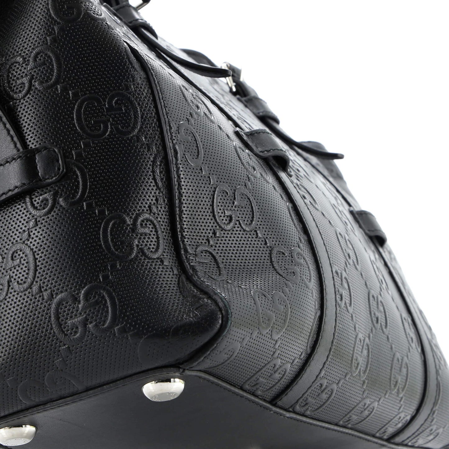 Gucci Tote Bag Gg Embossed Perforated Leather