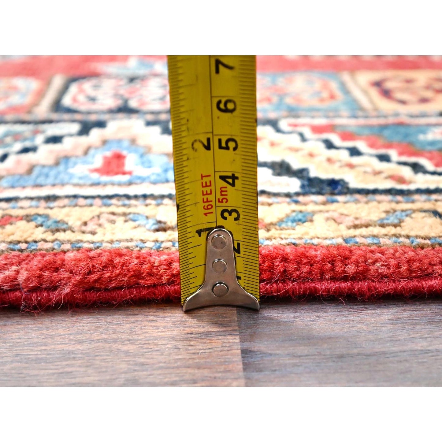 2'8"X9'9" Bolero Red Special Kazak 100% Wool Hand Knotted Runner Rug