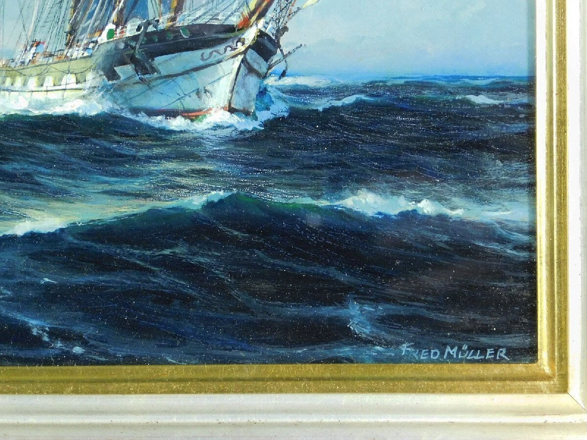 Fred Muller (Germany) Original Painting Oil On