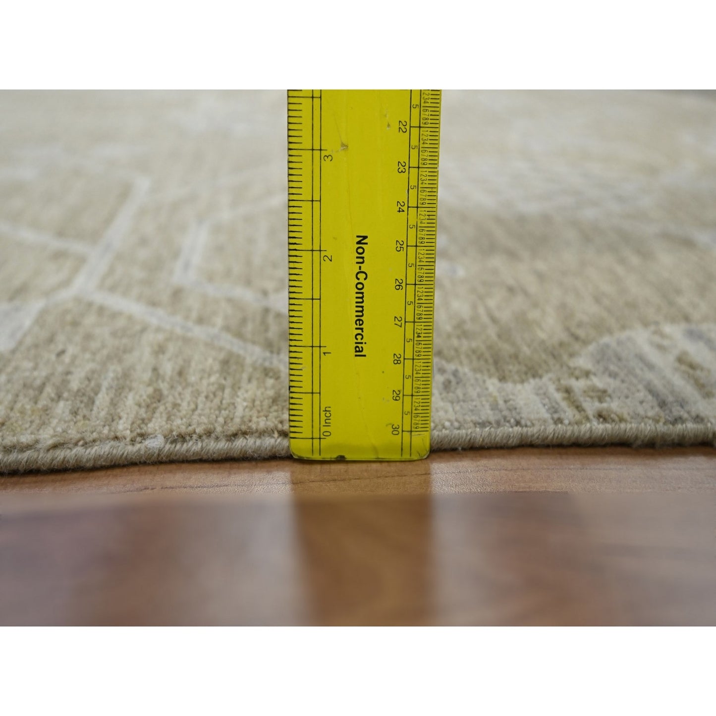 8'1"X10'1" Brown Pomegranate Design Pure Wool Hand Knotted Oriental Rug