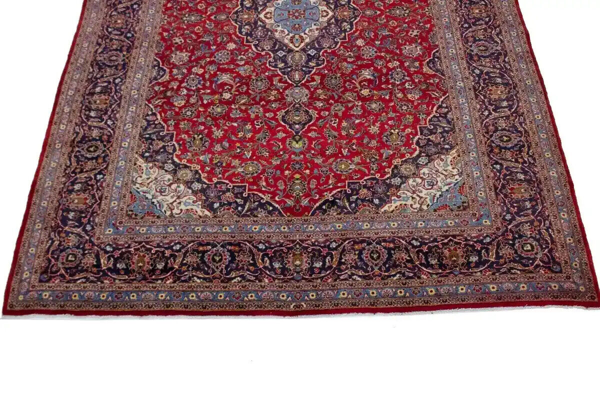 Vintage Handmade Oriental Rug Classic Floral Wool