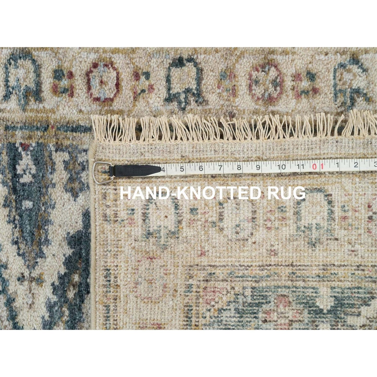 2'6"X17'10" Oyster White Hand Knotted Reimagined Viss Xl Runner Rug