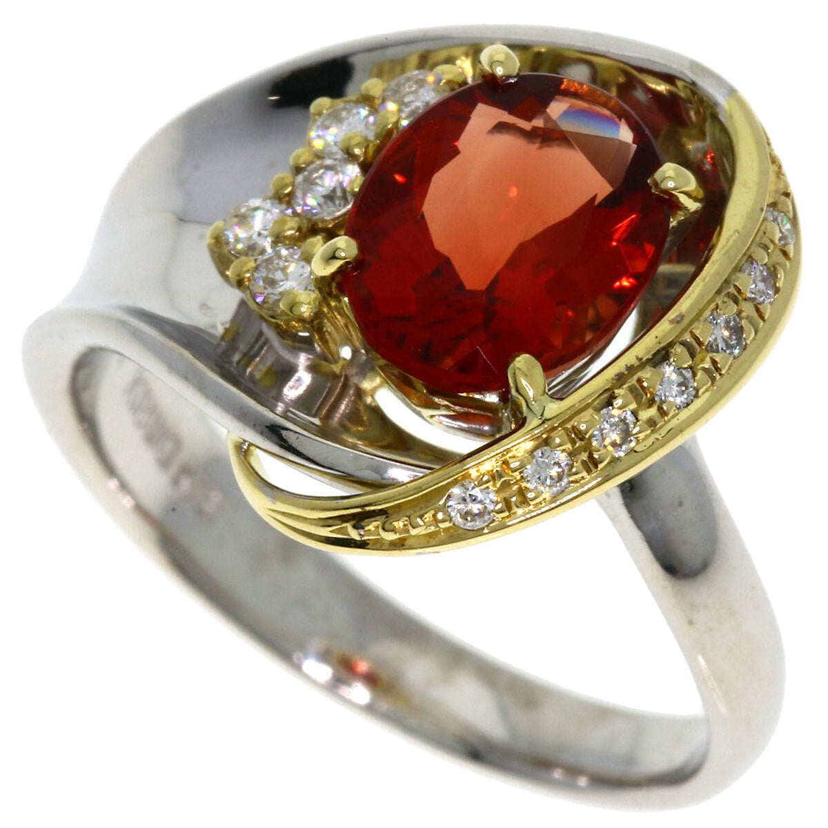 1.51Ct Andesin Diamond Ring K18 White Gold 18K