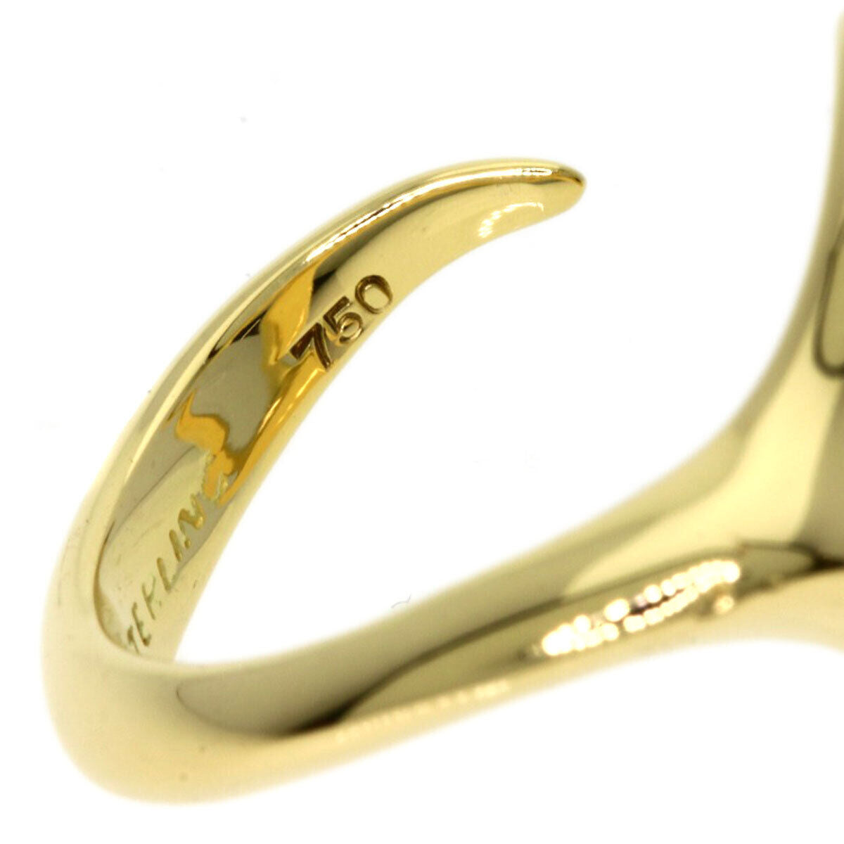 Tiffany&Co. Ring Open Heart K18 Yellow Gold