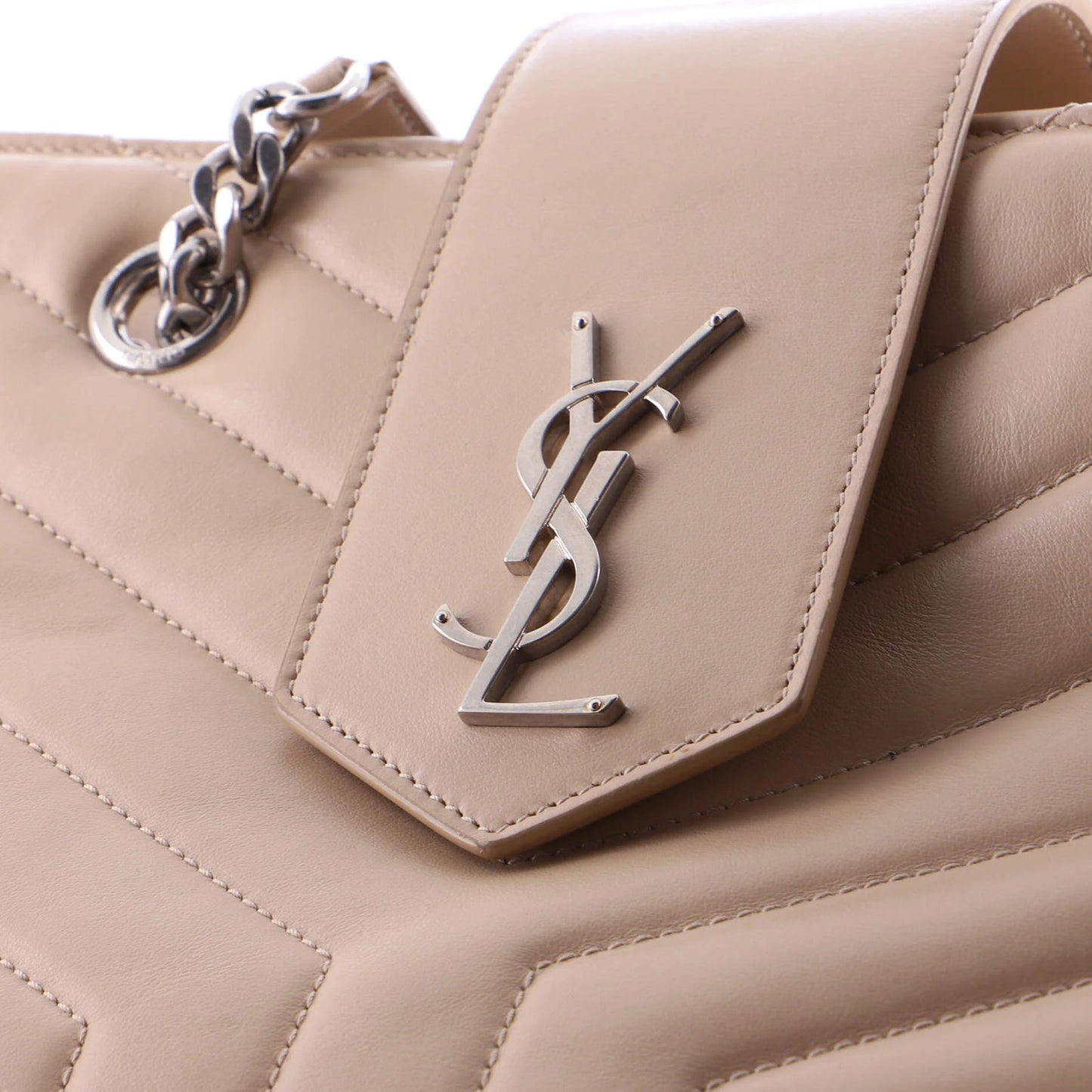 Saint Laurent Loulou Tote Matelasse Chevron Leather Large
