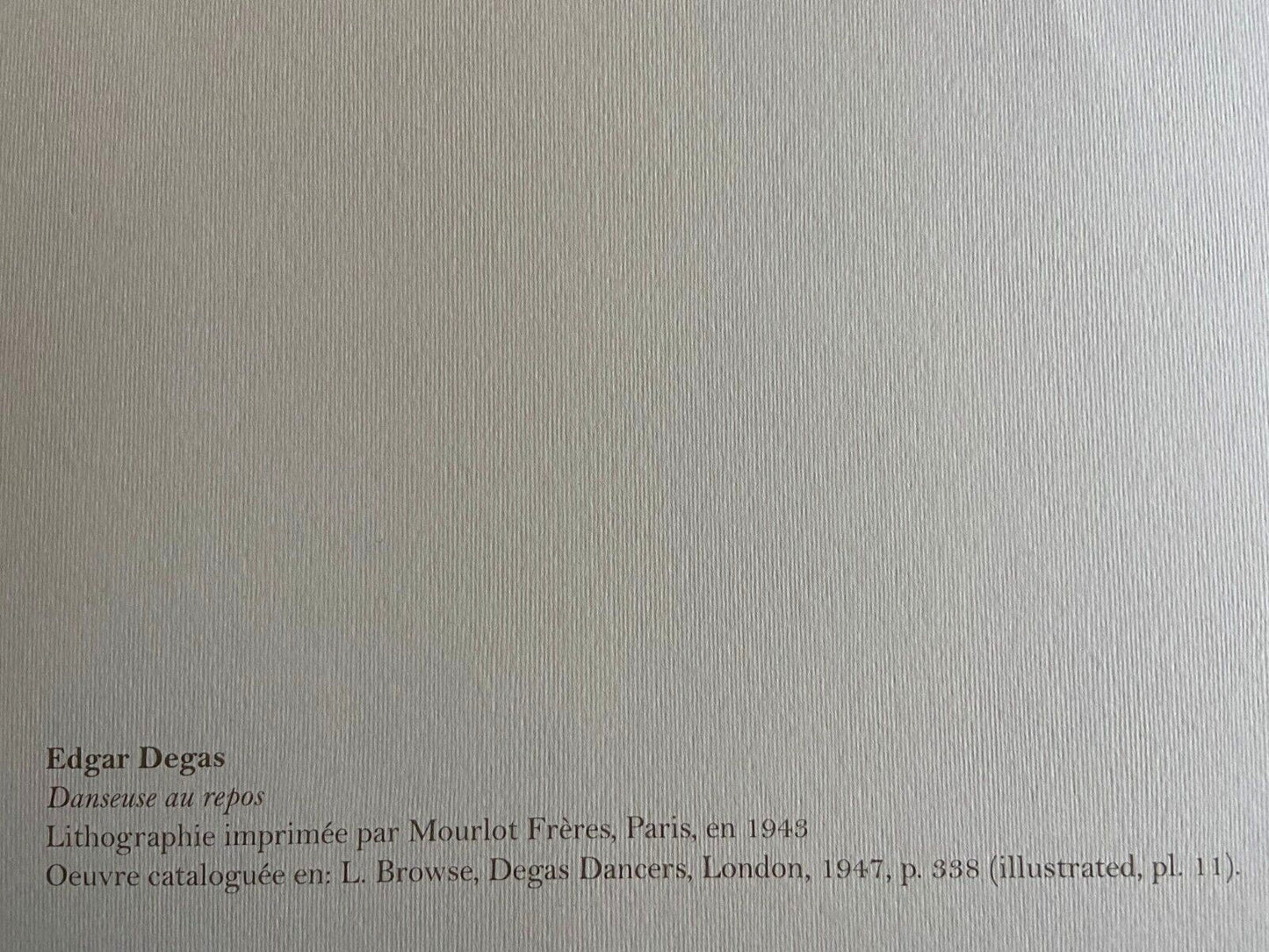 Edgar Degas Lithograph Coa Mourlot Published