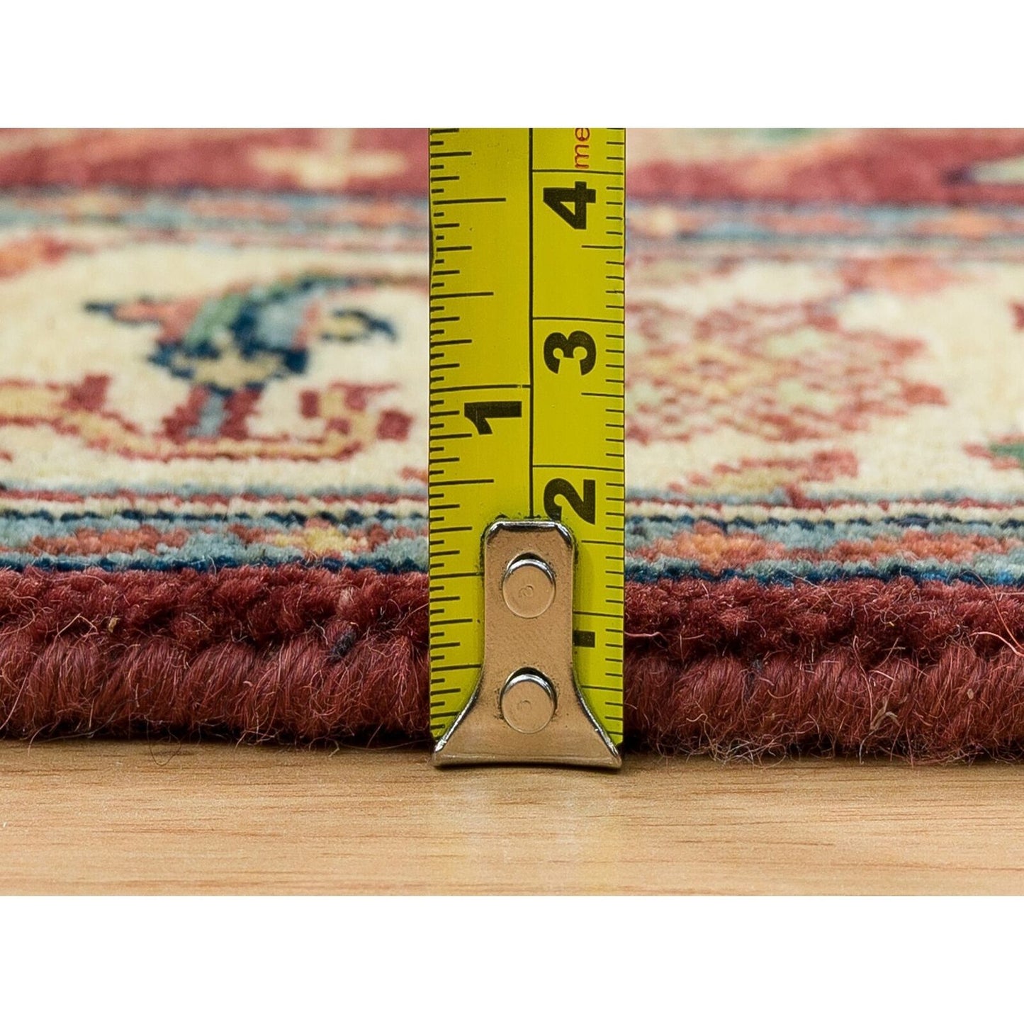 2'7"X22' Red Hand Knotted Heris Re-Creation Soft Wool Xl Runner Rug