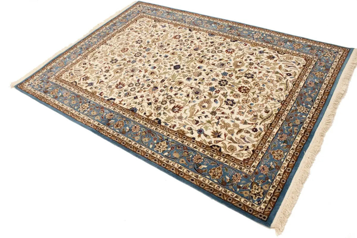 Rare Handmade Kirman Floral Design Rug Oriental