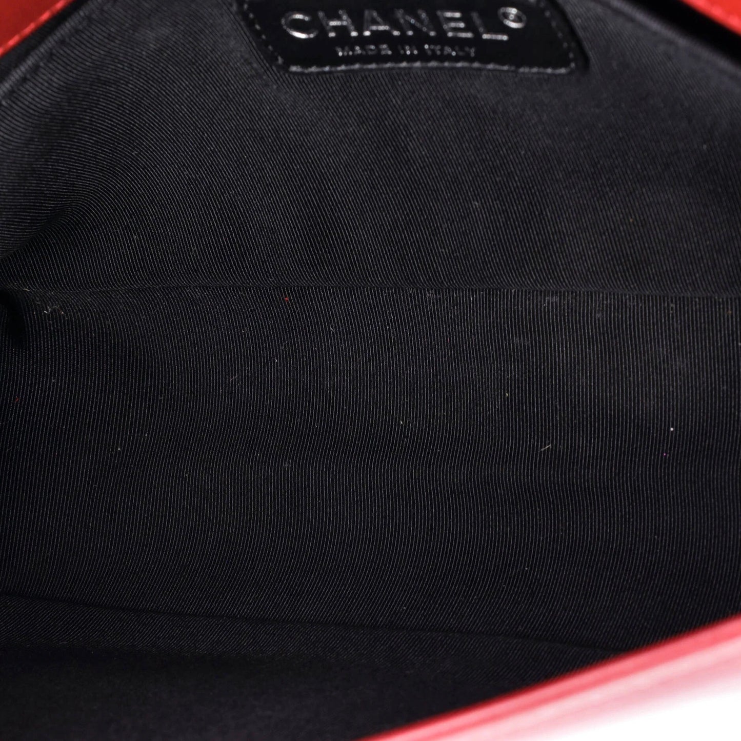 Chanel Boy Flap Bag Quilted Plexiglass Patent Old Medium