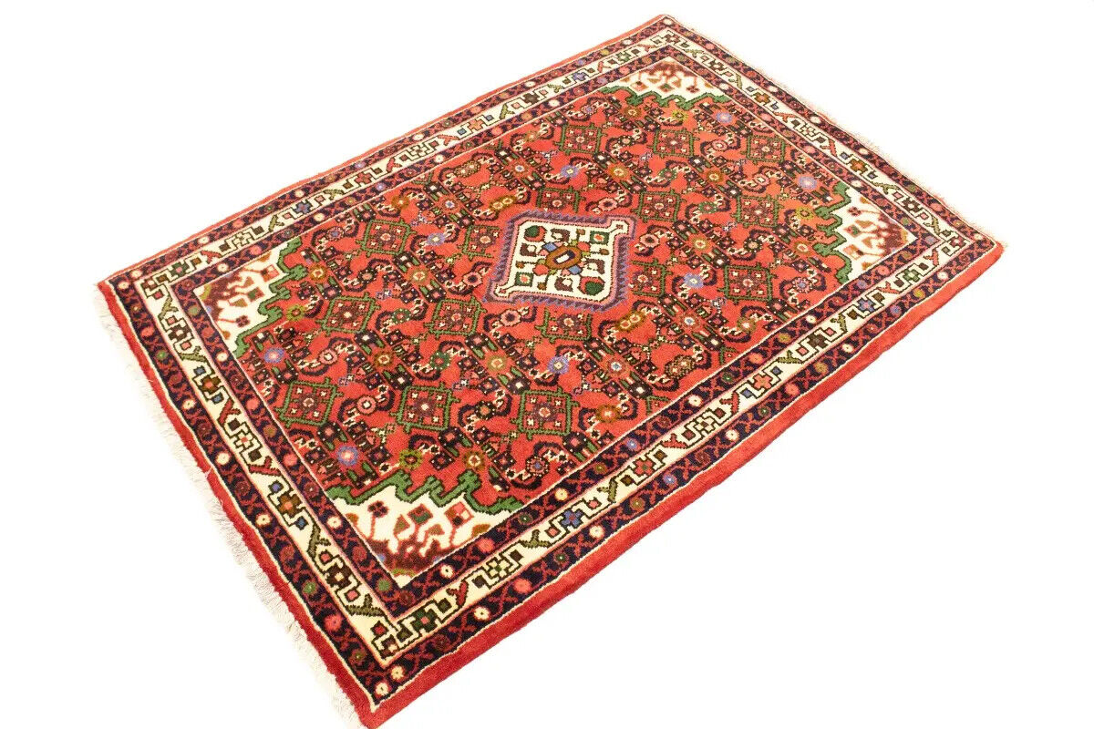 Handmade Oriental Rug Small Floral Tribal