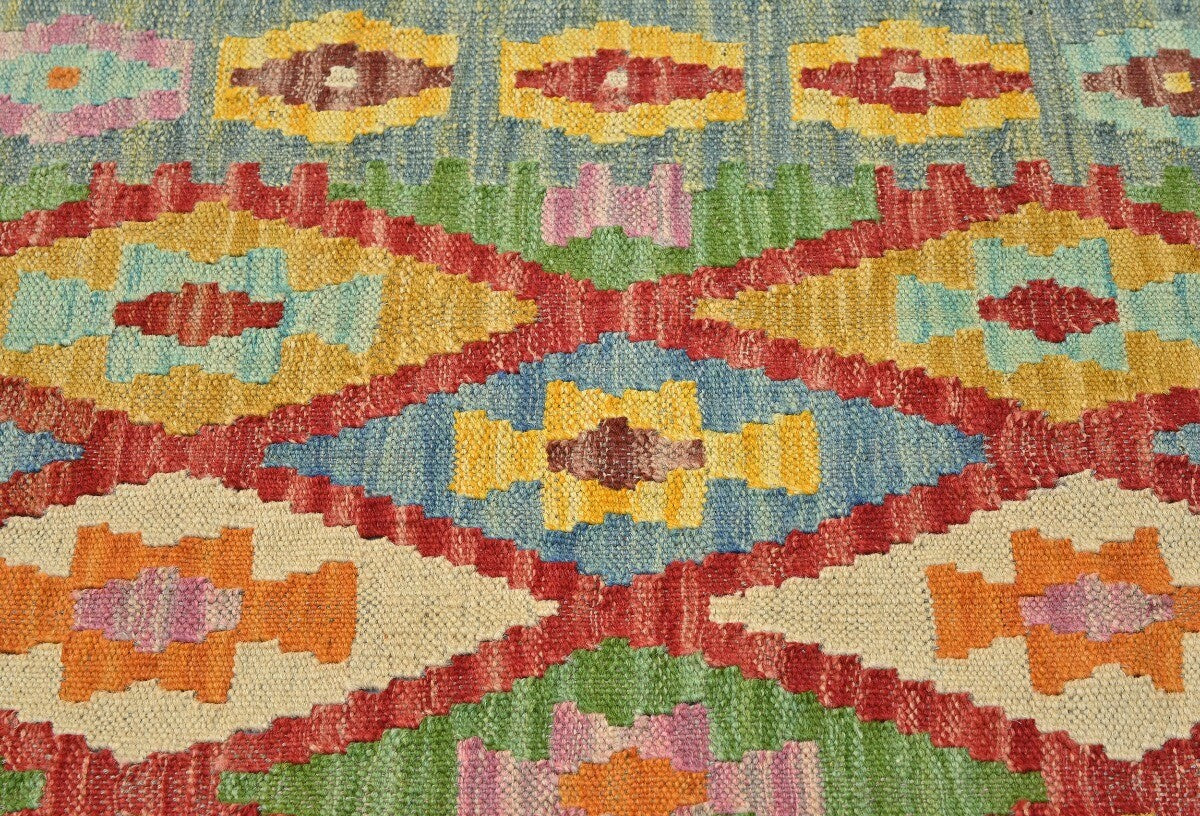Reversible Kilim Oriental Rug Multicolored