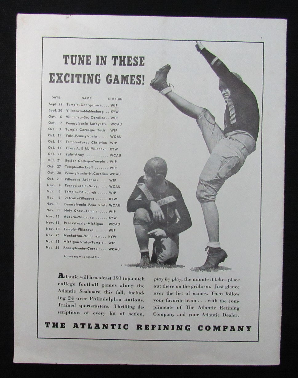 November 12, 1939 Philadelphia Eagles Vs. Packers