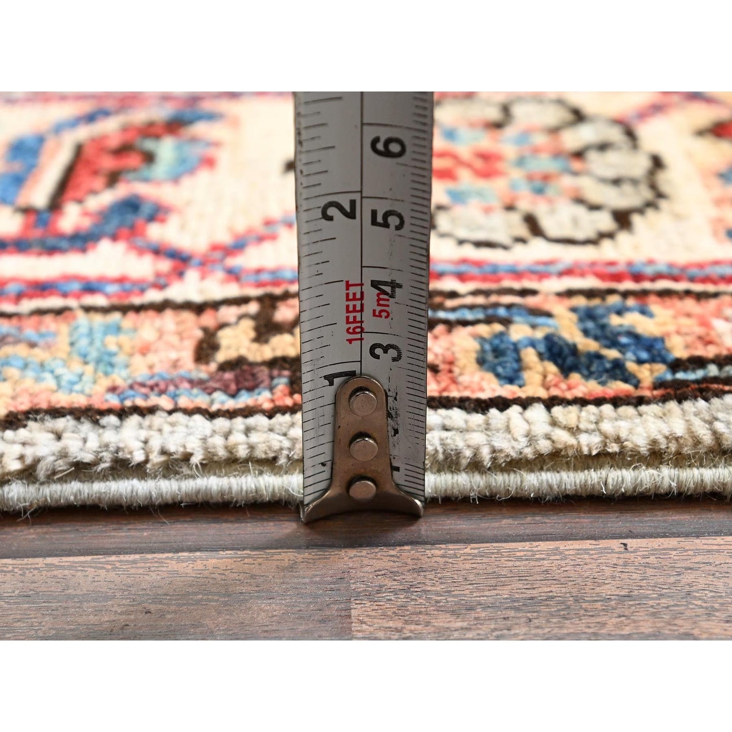 2'10"X15' Oyster Gray Heris Design Soft Wool Hand Knotted Xl Runner Rug