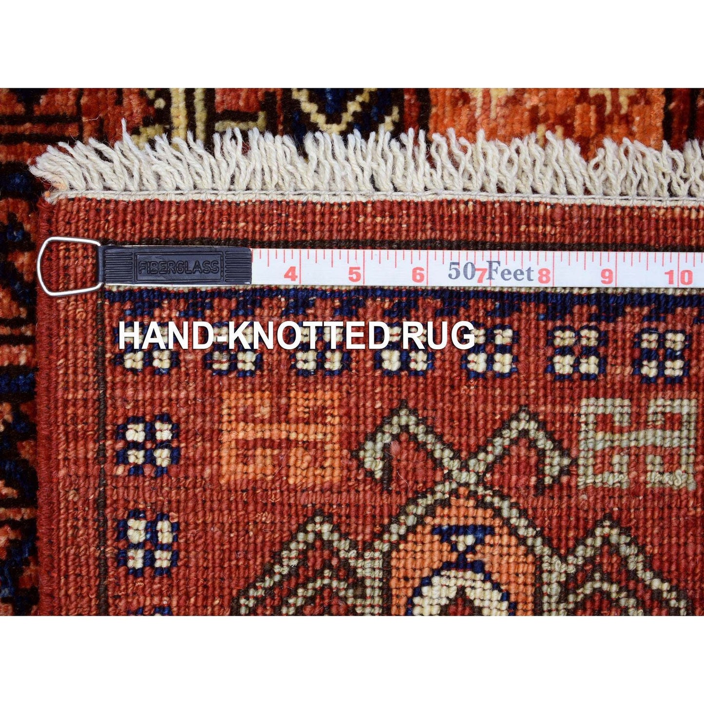 3'1"X5'1" Red, Afghan Ersari, Animal Figurines Soft Wool Hand Knotted Rug
