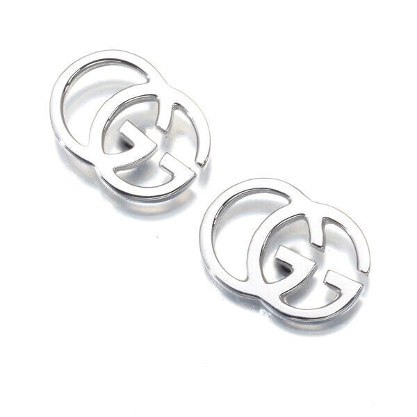 GUCCI Earrings GG Running 18K 750 White Gold
