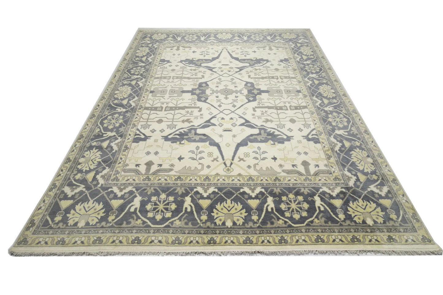 Handmade Oushak Oriental Rug 12X15 Ft Oversized