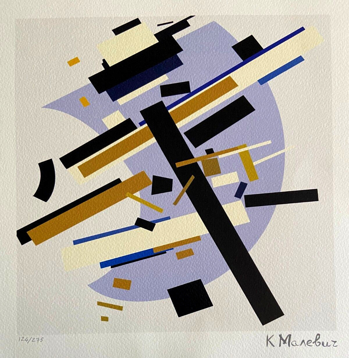 Kazimir Malevich Lithograph Coa Signed Op