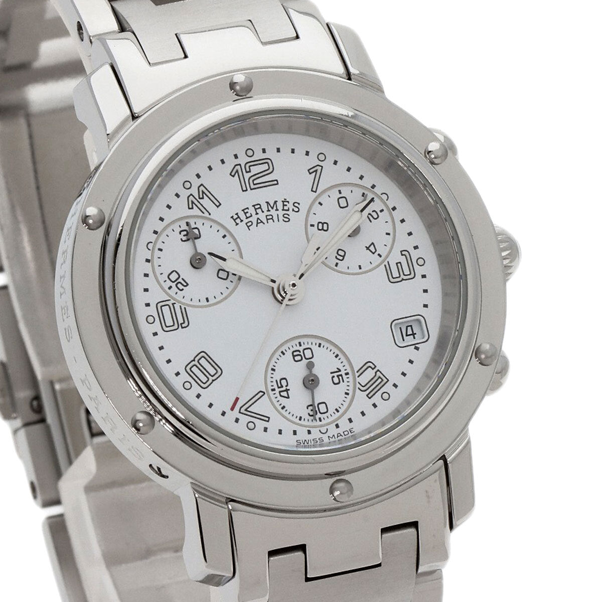 Hermes Clipper Chronograph New Buckle Watches Cl1.310 Stainless Steel/Stainl...