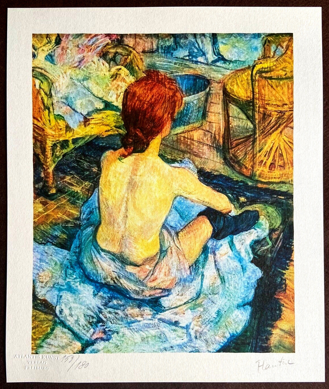 Henri De Toulouse-Lautrec Lithograph Hand Numbered Signed Coa