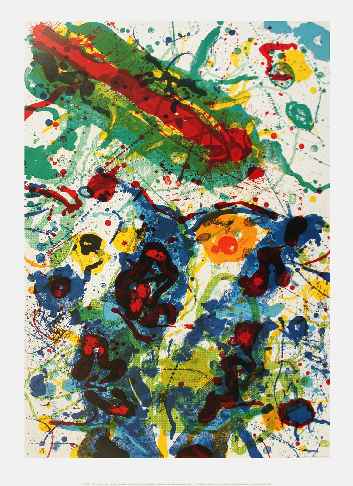 Sam Francis Untitled Sf-341 " Poster Modernism Multicolor, Gold