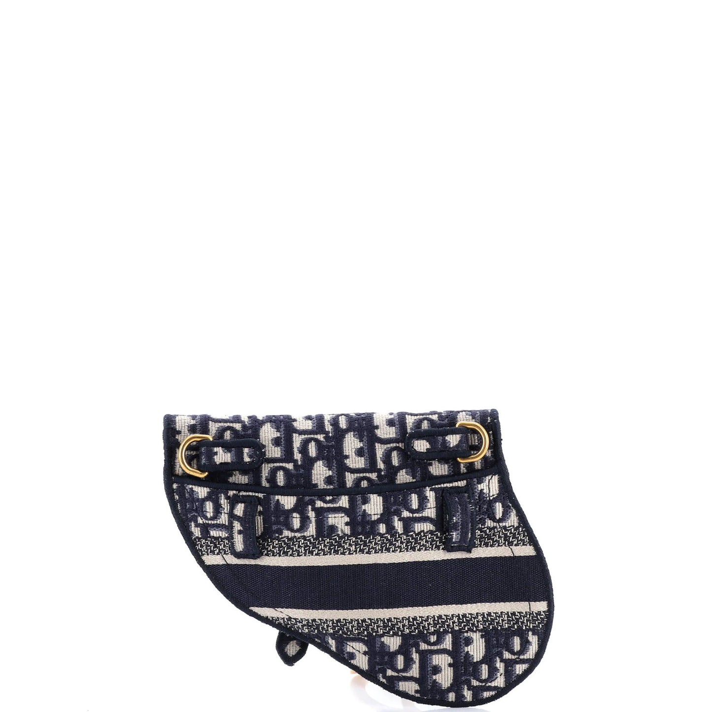 Christian Dior Saddle Belt Bag Logo Embroidered Oblique Canvas