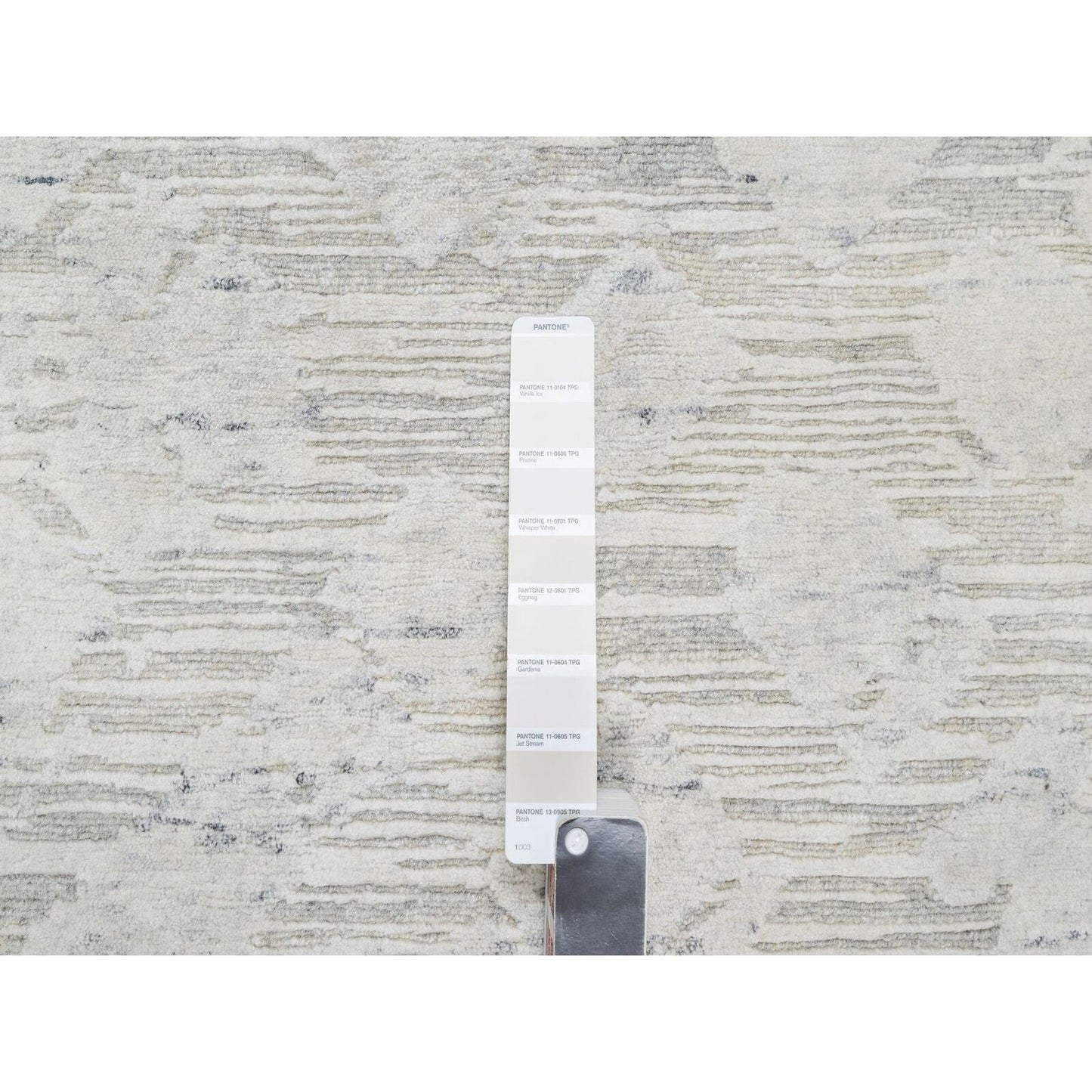10'X10' Gray Modern Design Undyed Natural Wool Hand Knotted Square Rug