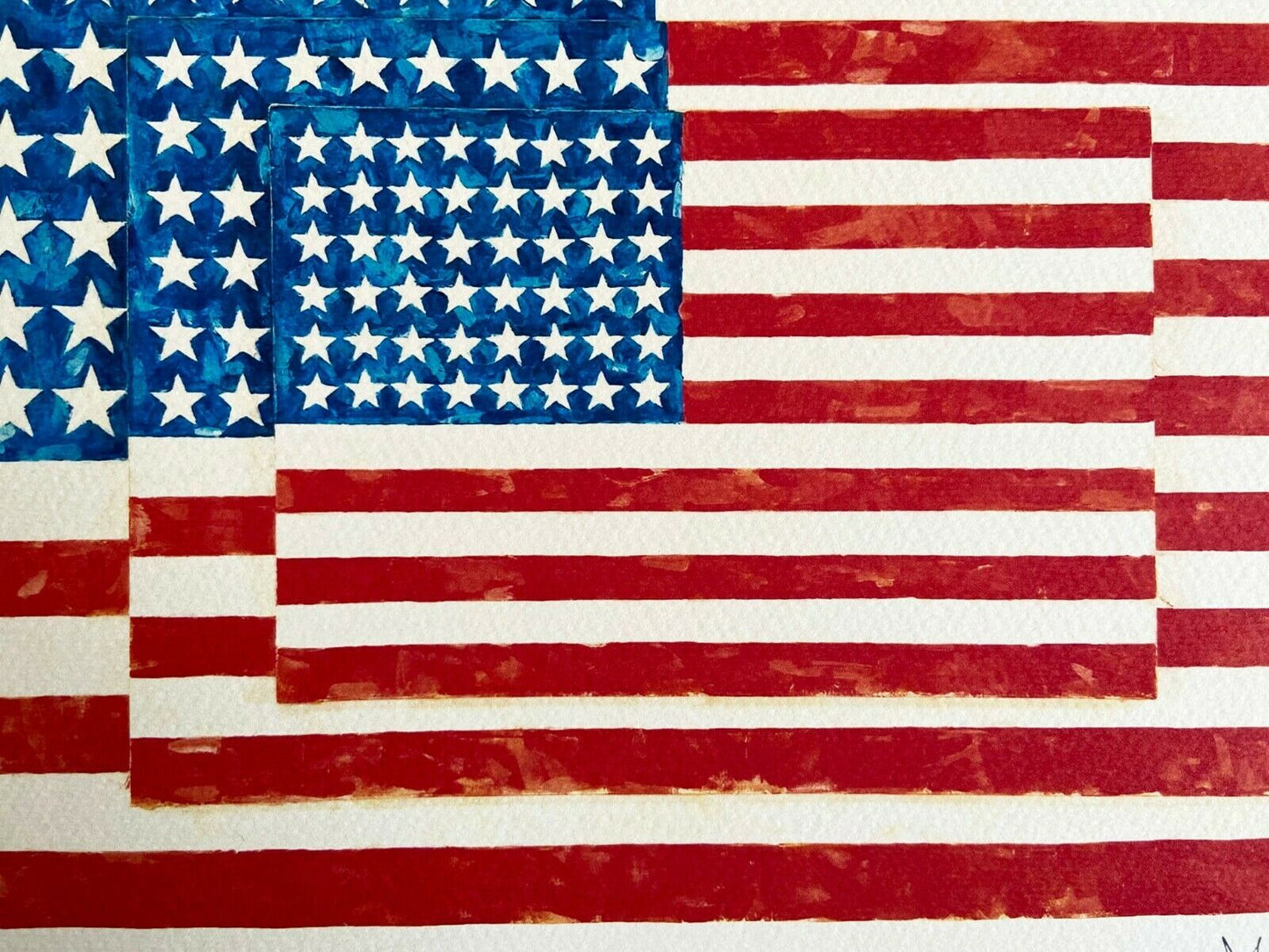 Jasper Johns Lithograph Coa Numbered Crayon
