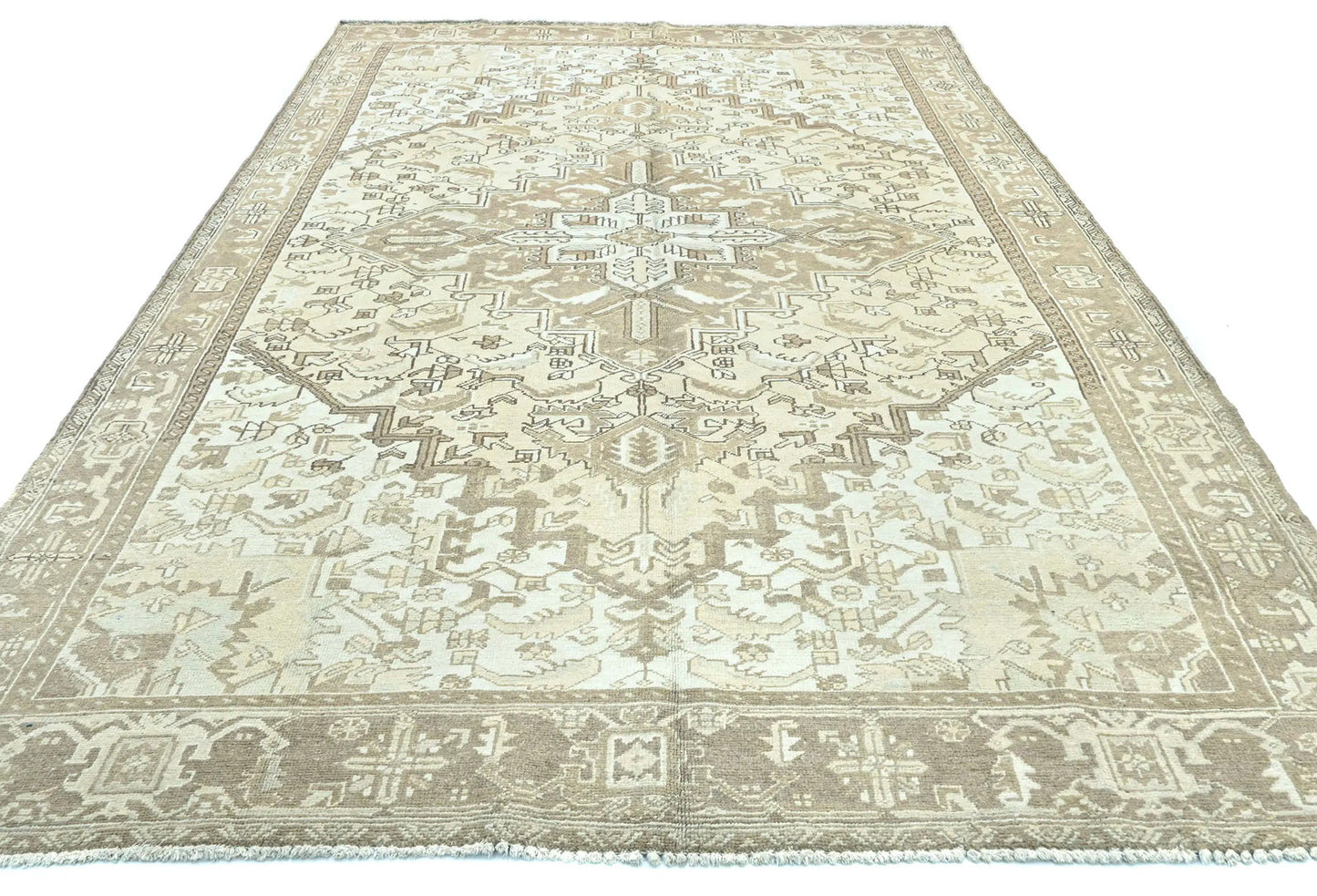 Hand-Knotted Vintage Floral Distressed Oriental