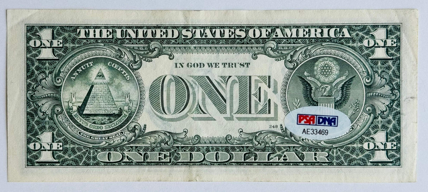 Richard Petty Autographed Dollar Bill (Psa)