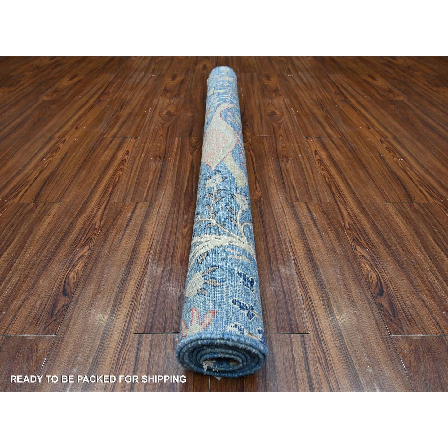5'X6'10" Lake Blue Hand Knotted Peshawar Tree Of Life Wool Oriental Rug