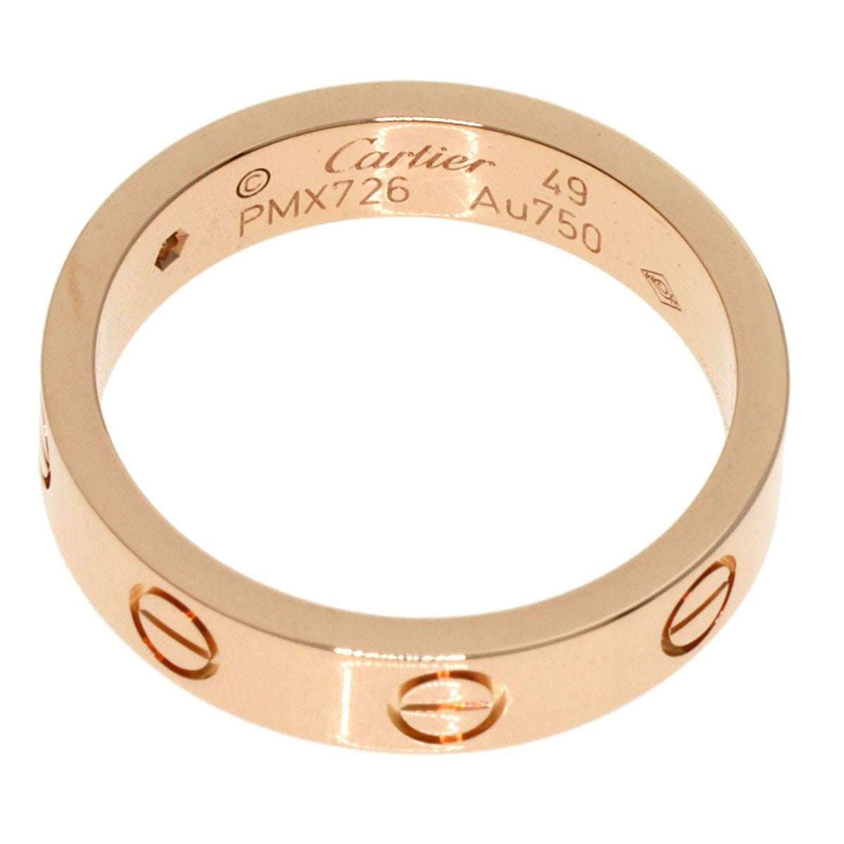 Cartier Mini Love Ring 1P Diamond #49 Ring K18