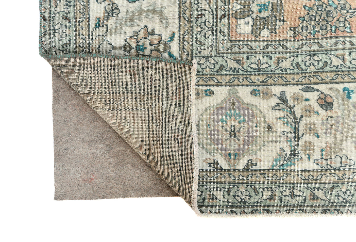 Semi-Antique Stone-Washed Oriental Rug Distressed