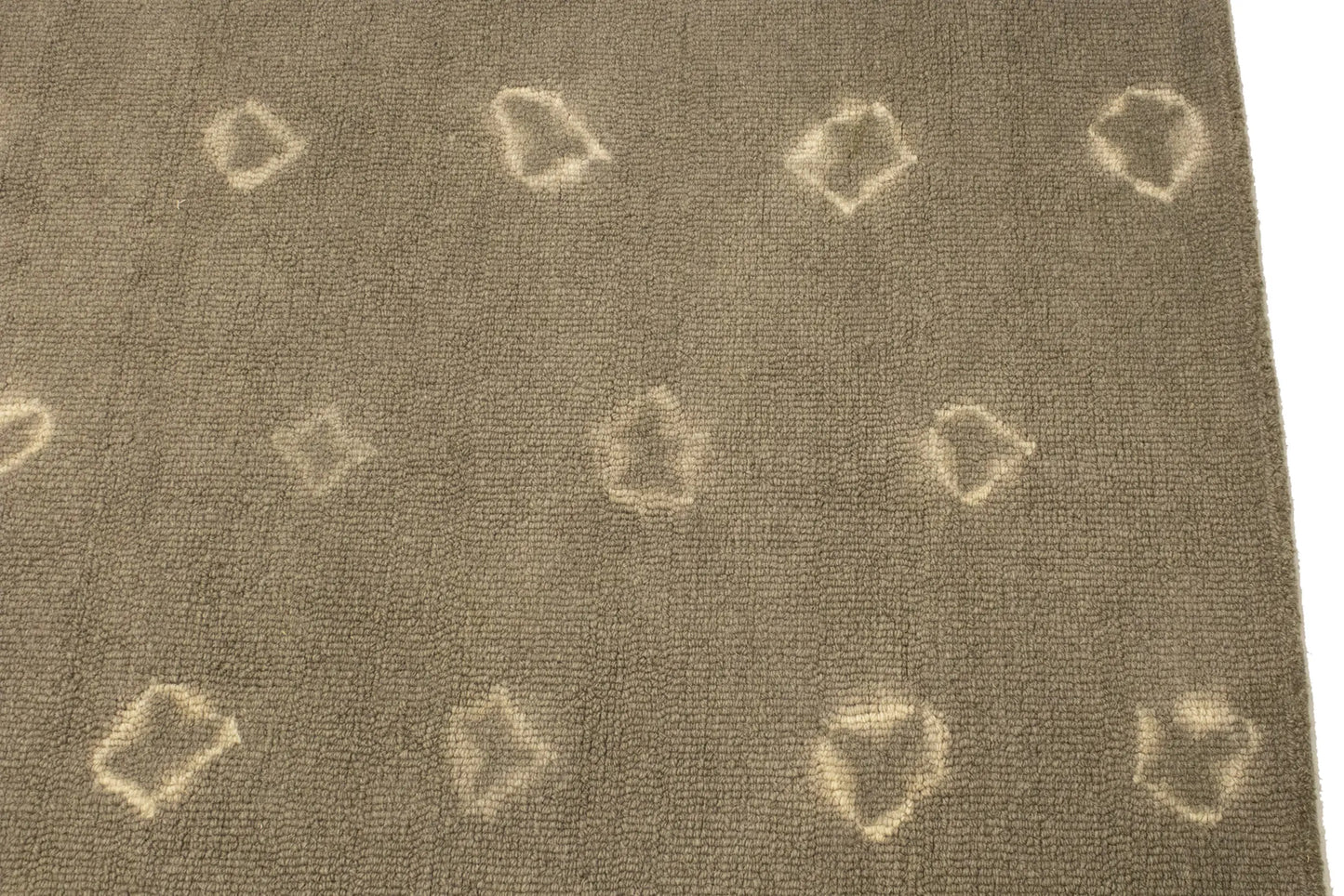 Abstract Beige/Khaki Tie-Dye Contemporary 5X8