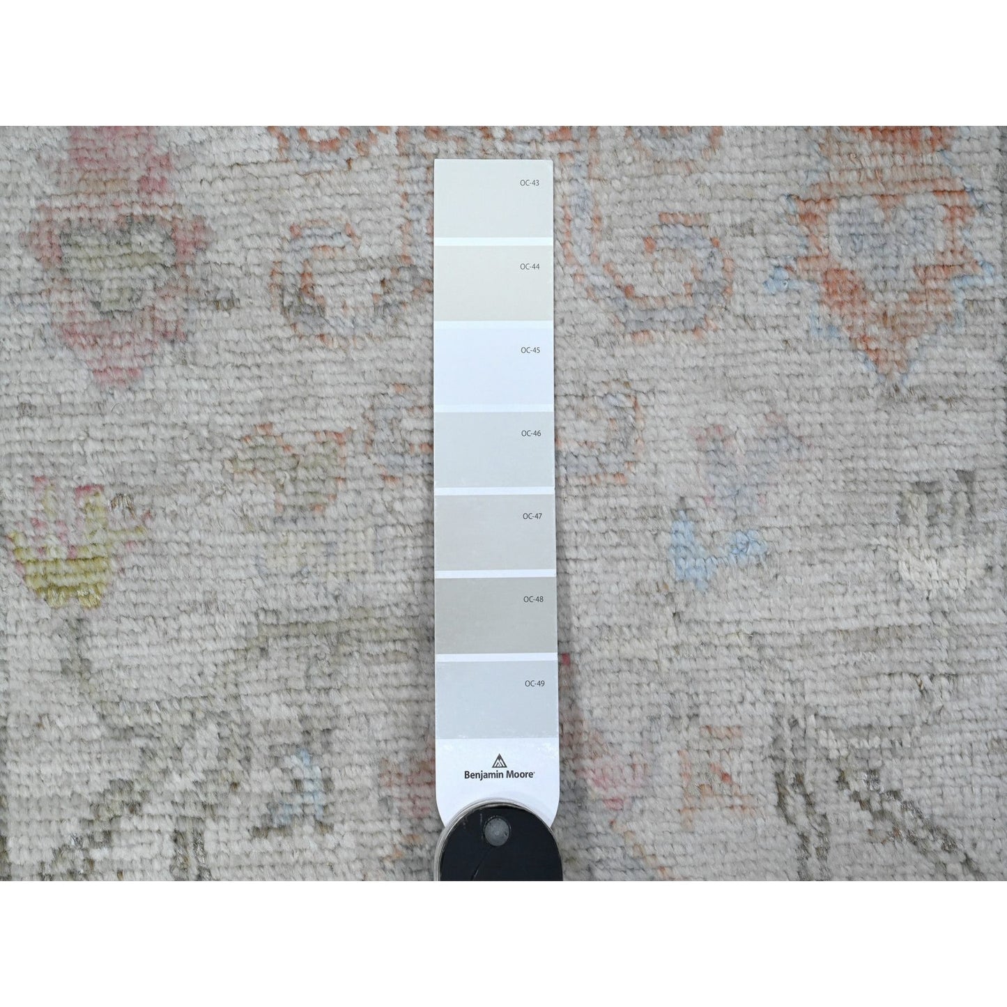 2'6"X19'1" Chrome Gray Natural Dyes Angora Oushak Xl Runner Oriental Rug