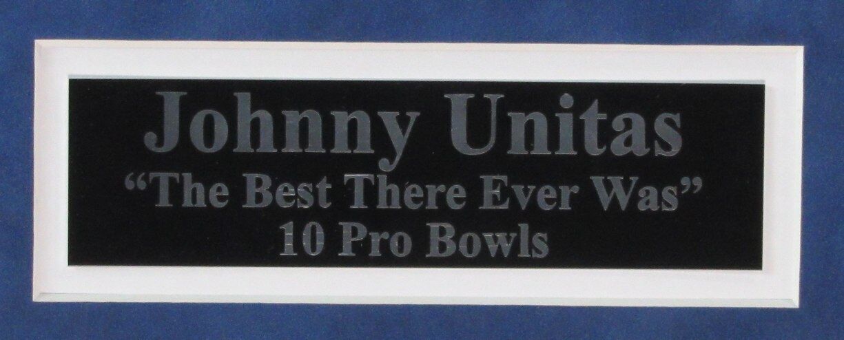 Johnny Unitas Hof Signed/Auto 8X10 Photo W/ Pro