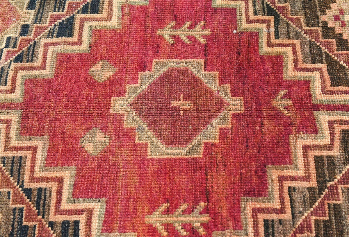 Vintage Distressed Oriental Runner Rug Farmho