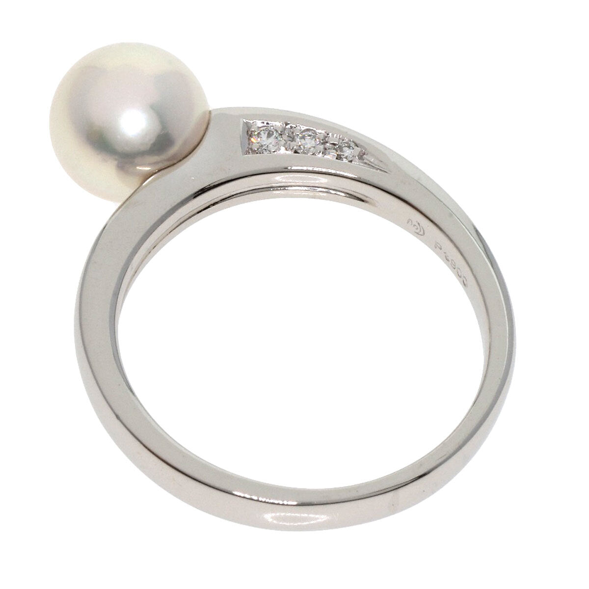Tasaki Ring Akoya Pearl Pearl Diamond Platinum